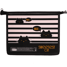 Папка для тетрадей "Sweetest cat", А5, черный