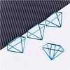 Скрепки Meshu "Diamonds", 25 мм, 6 шт., голубой - 4