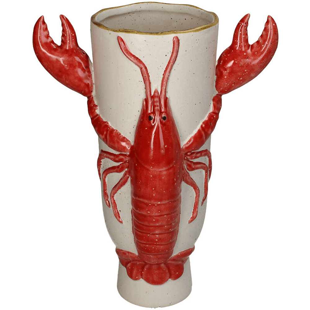Ваза керамическая "Lobster", 22х16х32 см, красный