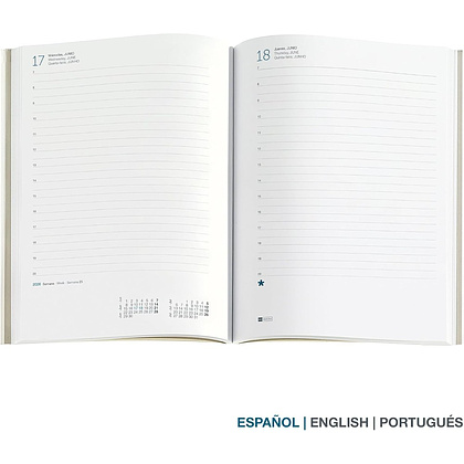 Ежедневник датированный "Terrazzo" 2026, A5, линейка, бежевый - 2