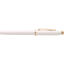 Ручка перьевая Cross "Century II Pearlescent White Lacquer", M, синий, жемчужный, розовое золото, патрон черный