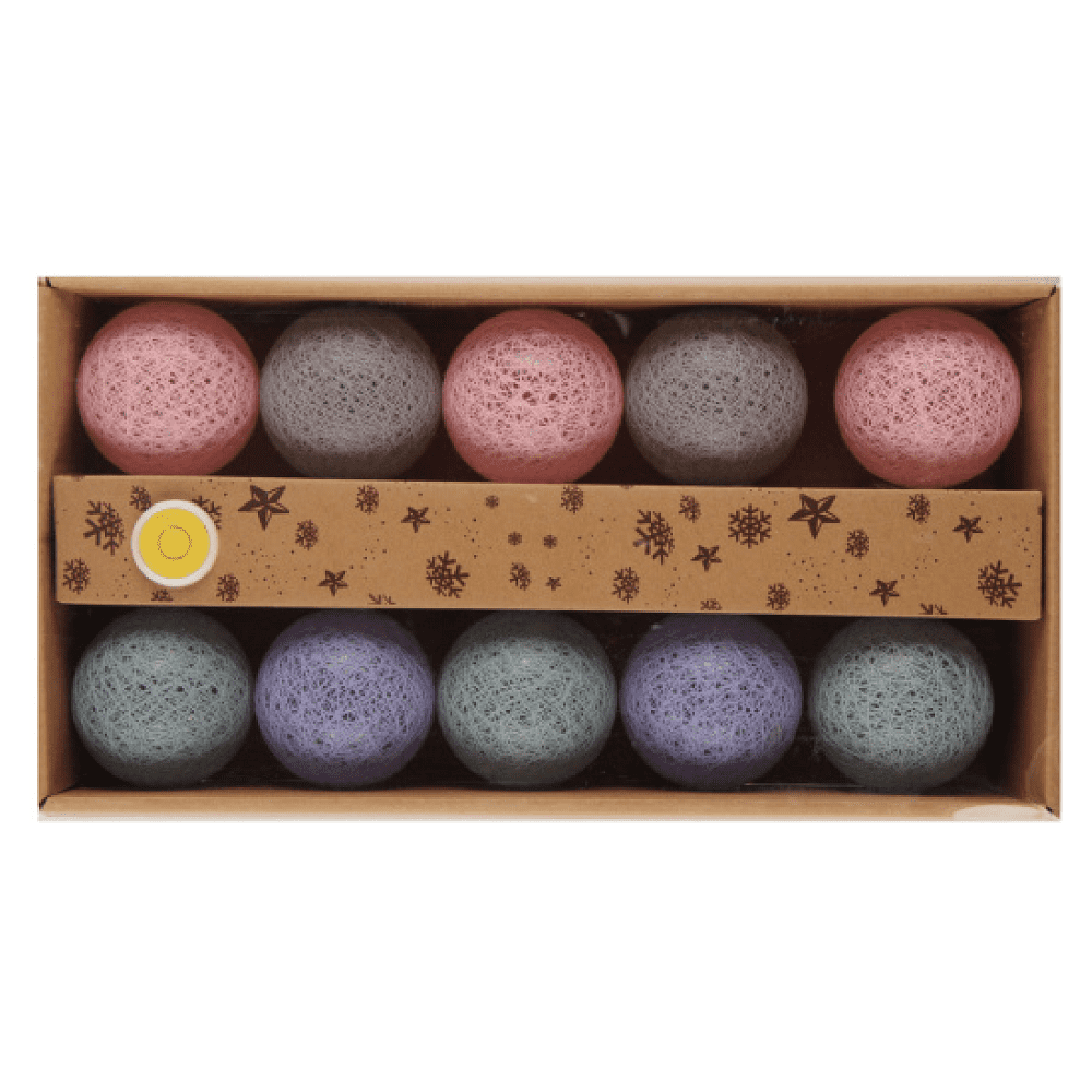 Гирлянда электрическая LED "Нить" с насадками "Шар", 2 м, тепло-белый