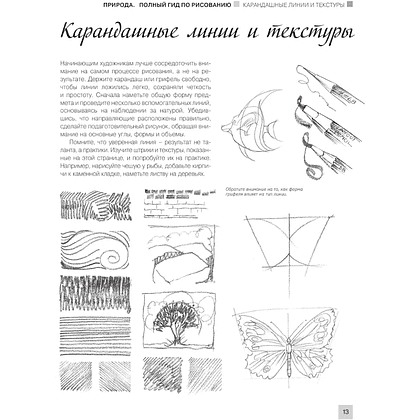 Книга "Энциклопедия рисования и скетчинга. Рисуем всё-всё! От кошек до деревьев и гор. Более 50 проектов", Анастасия Чудова - 12