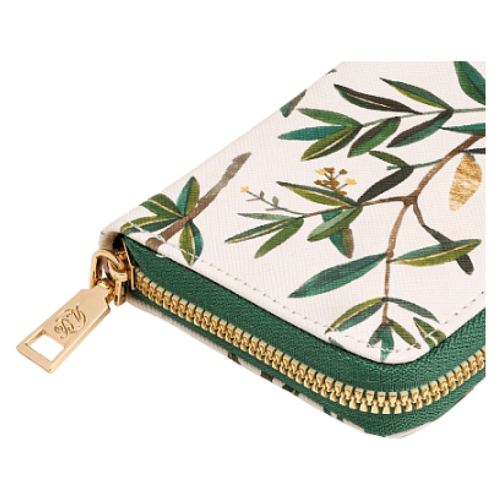 Кошелек "Flora. Олива", белый, зеленый - 4