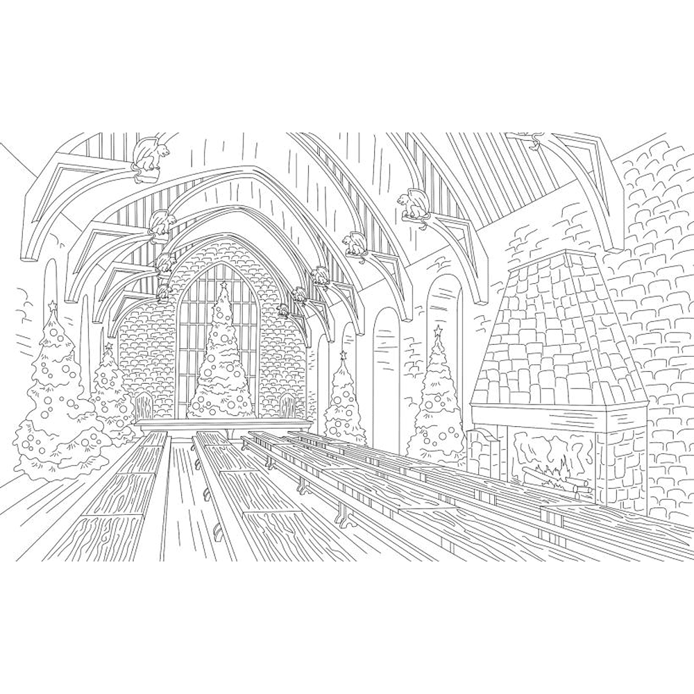 Раскраска "Волшебные уголки Хогвартса. Раскраска по вселенной Гарри Поттера" - 5