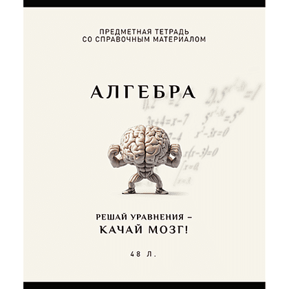 Тетрадь предметная "Арт-стиль. Алгебра", А5, 48 листов, клетка