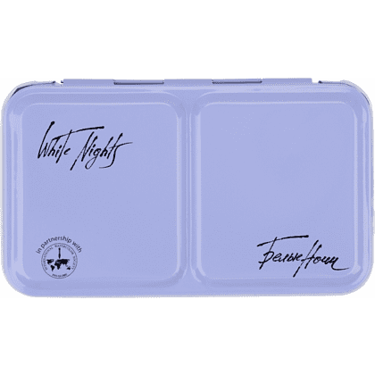 Пенал для акварели "Белые ночи" на 12 кювет, металл, светло-голубой