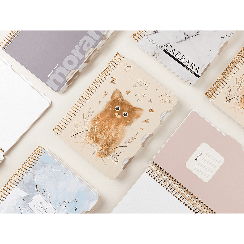 Книга записная "Love me", A5, 200 листов, клетка, линейка, точка, бежевый - 7