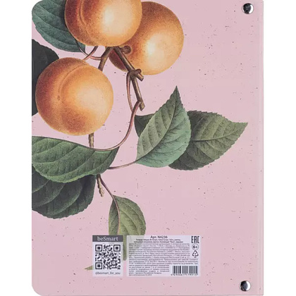 Тетрадь "Flora персики", А5 120 листов, клетка, розовый - 6