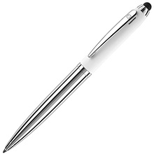 Ручка шариковая автоматическая "Senator Nautic Touch Pad Pen", 1.0 мм, белый, серебристый, стерж. синий