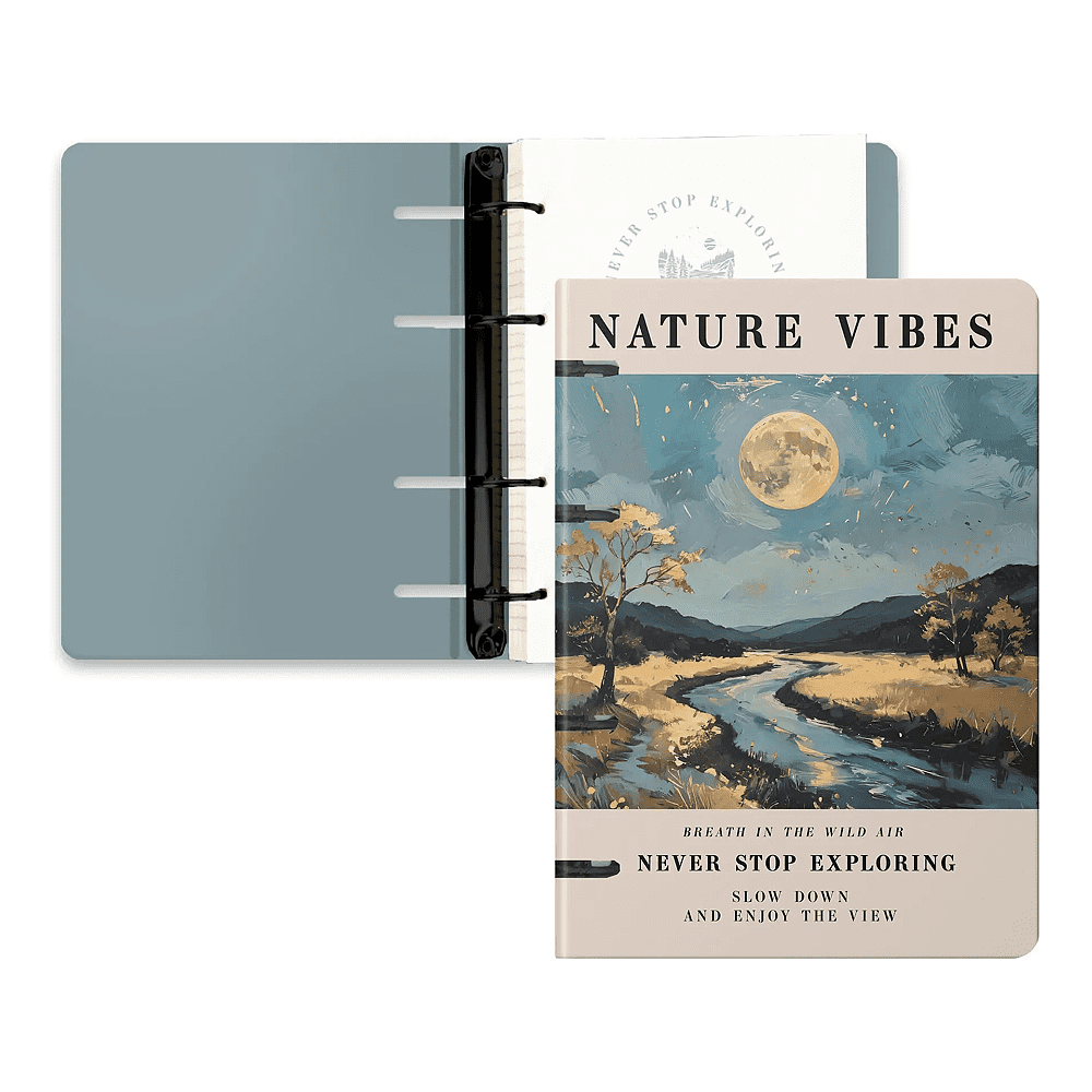 Тетрадь "Jane. Nature Vibes", А5, 120 листов, клетка, на кольцах, бежевый - 2