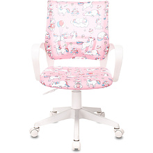 Кресло детское Бюрократ BUROKIDS 1W, ткань, пластик, розовый