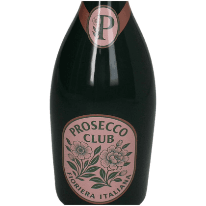 Ваза керамическая "Prosecco Bottle", 9.8х9.8х21 см, темно-зеленый, розовый - 2