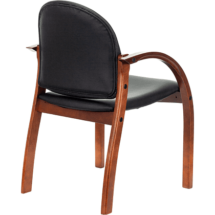 Стул Бюрократ "ДЖУНО", экокожа, черный, дерево - 4