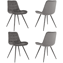 Стул Бюрократ "CH-K2_4", ткань, темно-серый, металл, комплект 4 штуки