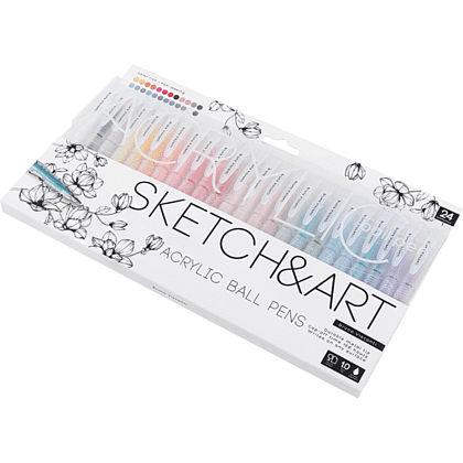 Набор ручек акриловых "Sketch&Art", 1 мм, 24 шт, ассорти - 2