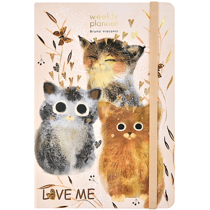 Еженедельник недатированный "Love me", А5, 144 страниц, линованный, бежевый - 2