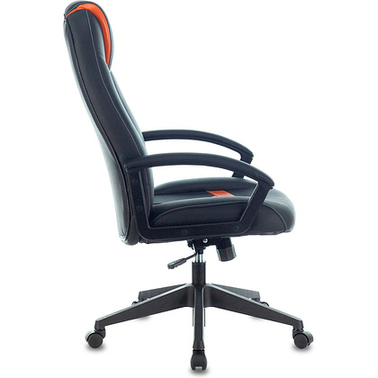 Кресло игровое Бюрократ "Zombie 8", экокожа, пластик, черный, оранжевый - 3