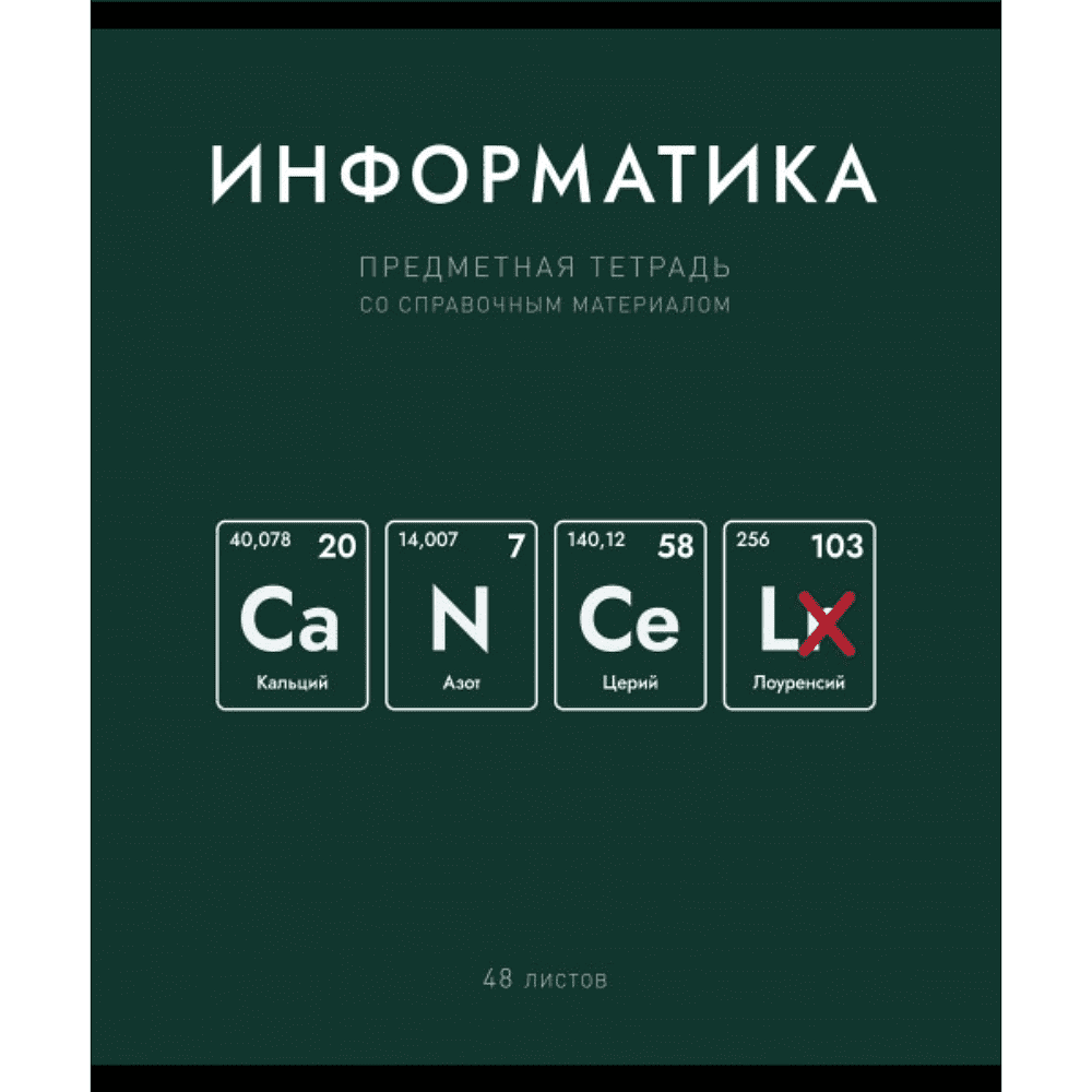 Тетрадь предметная "Нахимичили. Информатика", А5, 48 листов, клетка
