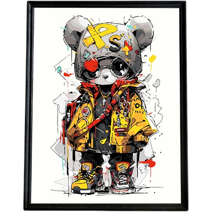 Картина по номерам "Граффити панда"