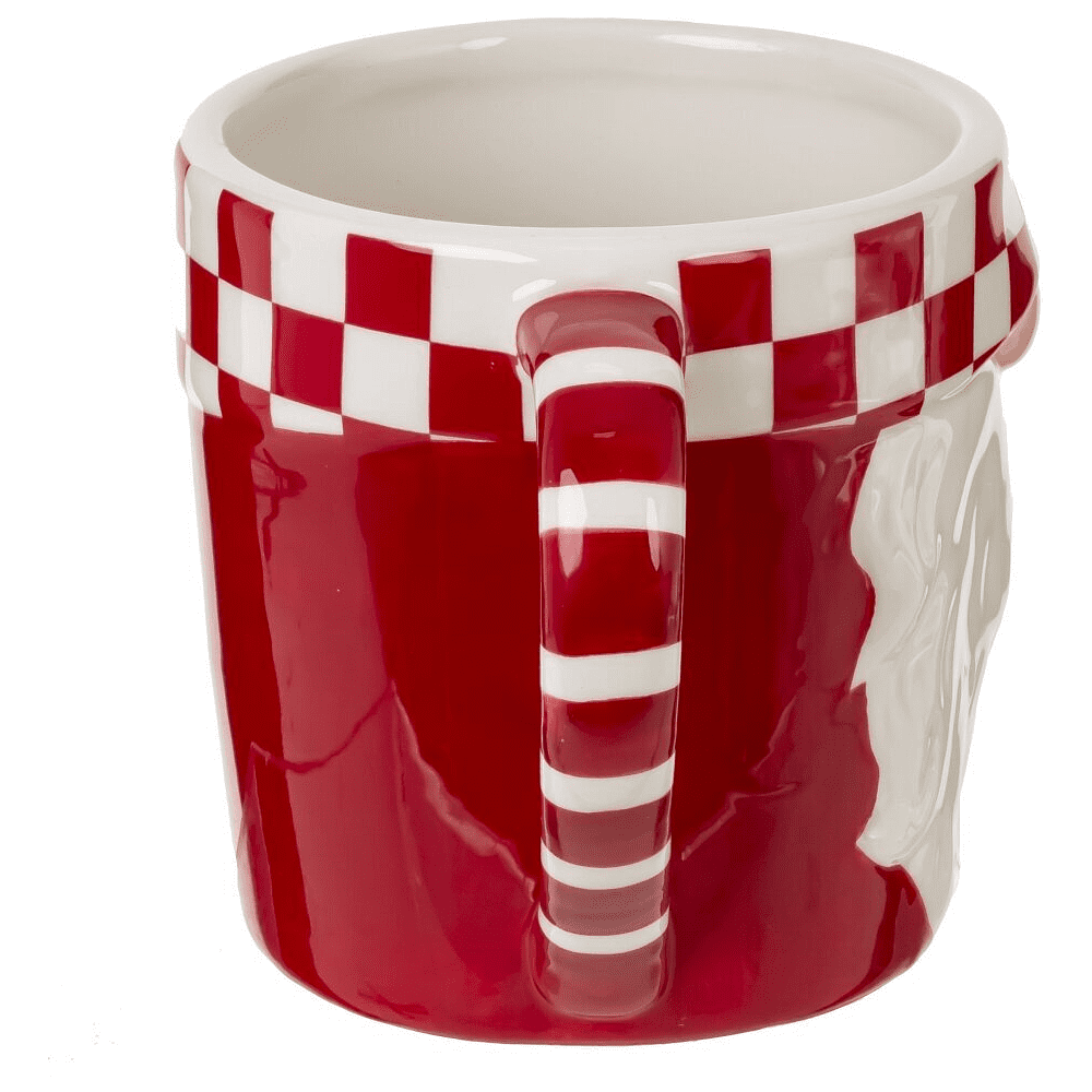 Кружка керамическая "Гном", 400 мл, белый, красный - 3