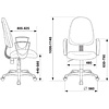 Кресло для персонала "Бюрократ CH-1300N Престиж+", ткань, пластик, коричневый - 5