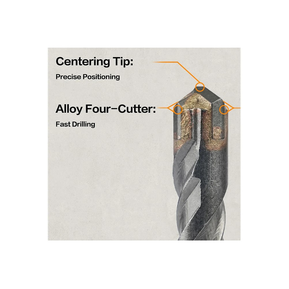 Бур по бетону Deli YS EDH-YCZ16014-E1, 14x160 мм, X-Tip, SDS-PLUS - 5 Бур по бетону Deli YS EDH-YCZ16014-E1, 14x160 мм, X-Tip, SDS-PLUS - 5