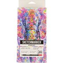 Ручка капиллярная "Sketchmarker Artist fine pen Studio", 24 шт