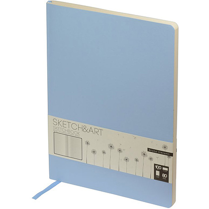 Скетчбук "Sketch&Art", 17.9x25 см, 100 г/м2, 80 листов, голубой - 2