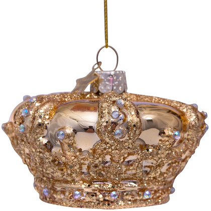 Украшение новогоднее "Королевская корона", золотистый
