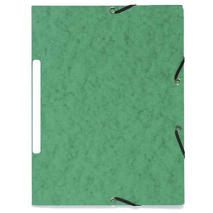 Папка на резинках "Manila", A4, 15 мм, картон, зеленый