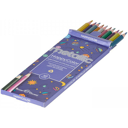 Цветные карандаши "Happycolor", 10 цветов, ассорти - 10