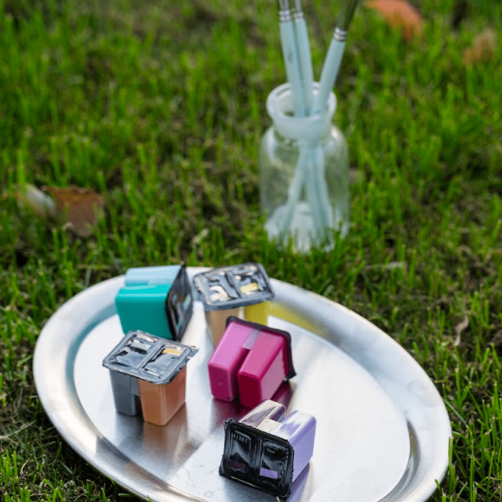 Краски акриловые"Himi Jelly Cup", набор 36 цветов, 12 мл, кювета - 22