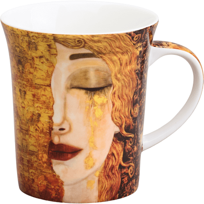 Кружка фарфоровая "Золотые слезы", 360 мл, коричневый