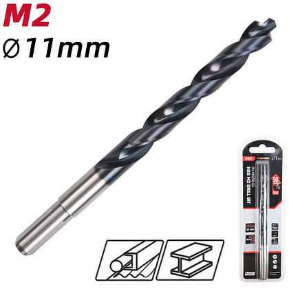 Сверло по металлу Deli RS EDH-MHZ110-E4, 11.0 мм, DIN 338, HSS-TiN - 2 Сверло по металлу Deli RS EDH-MHZ110-E4, 11.0 мм, DIN 338, HSS-TiN - 2