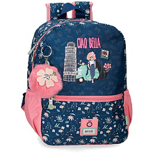 Рюкзак школьный "Ciao bella", M, 1 отделение, синий, розовый