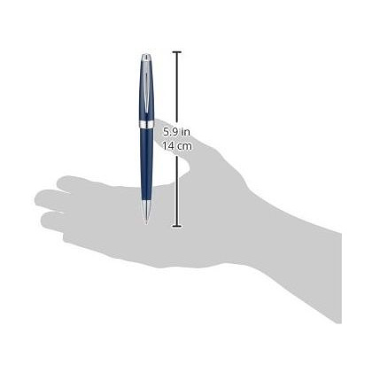 Ручка шариковая автоматическая "Cross Aventura", 0.7 мм, синий, серебристый, стерж. черный - 2
