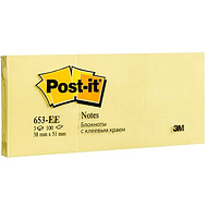 Бумага для заметок на клейкой основе Post-it Classic, 38x51 мм, 300 листов, желтый