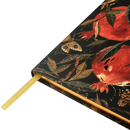 Еженедельник недатированный "Flora. Гранат", А5, 144 страниц, линованный, черный, красный - 4