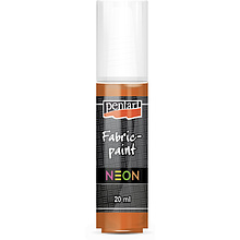 Краски для текстиля "Pentart Fabric paint neon", 20 мл, оранжевый