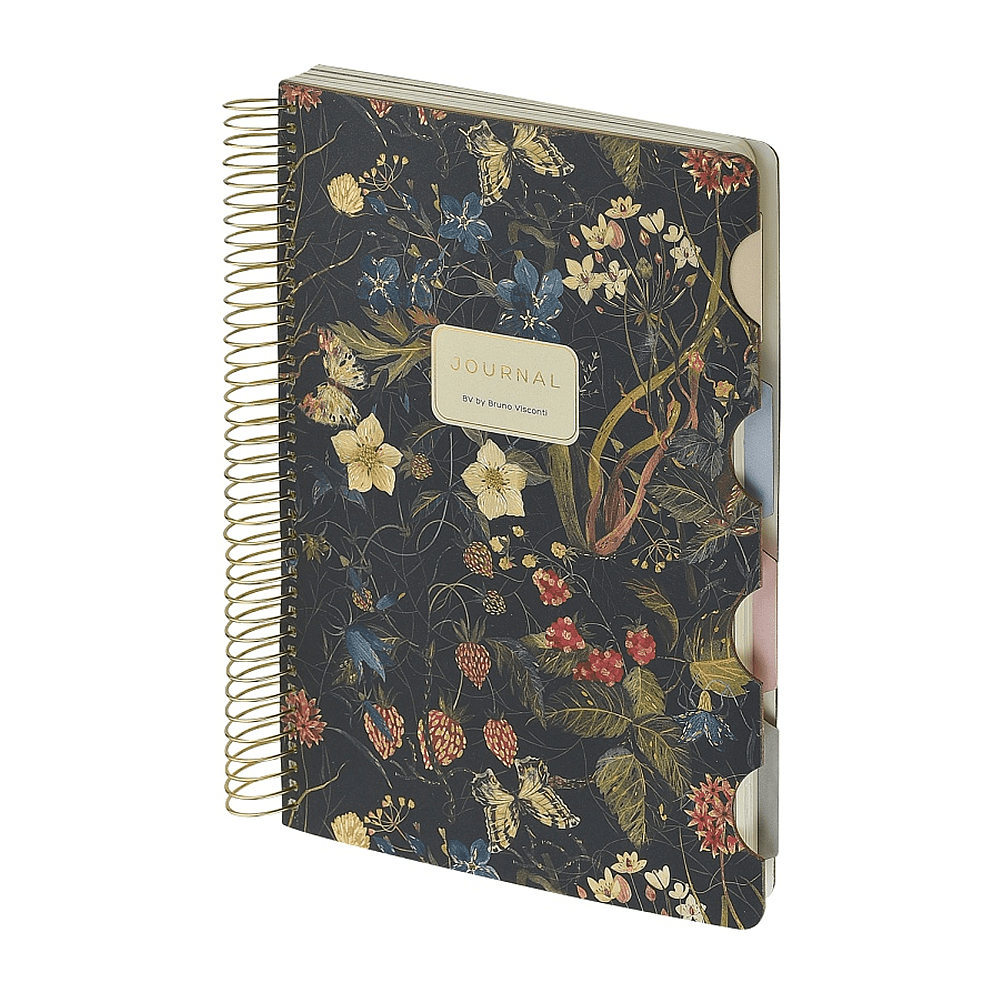 Книга записная "Flora. Лесные ягоды", В5, 120 листов, клетка, линейка, точка, черный