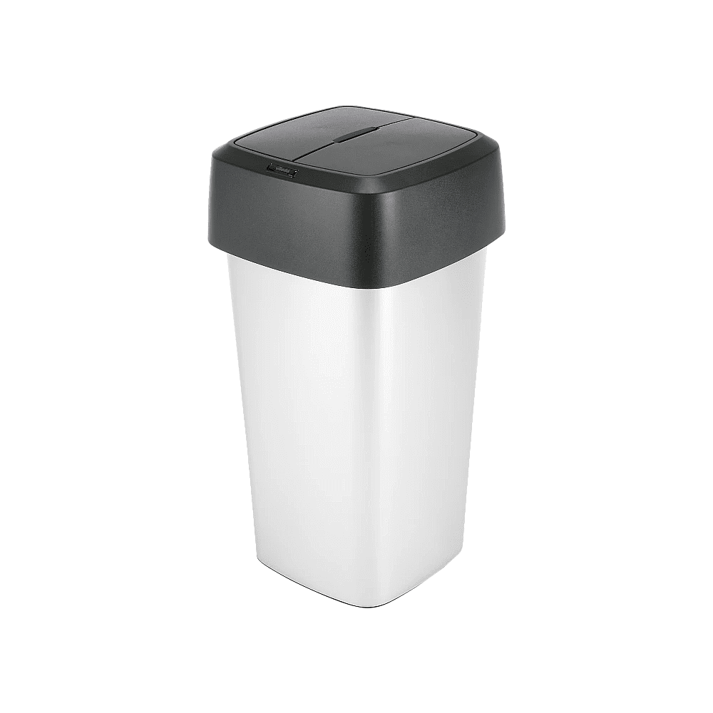 Контейнер пластиковый для мусора VILEDA "Ирис", 60л, металлический, черный, -50% - 2