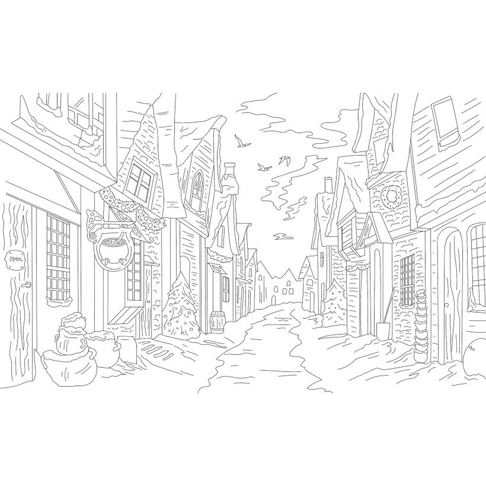 Раскраска "Волшебные уголки Хогвартса. Раскраска по вселенной Гарри Поттера" - 6