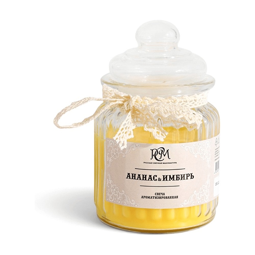 Свеча декоративная "Ананас и имбирь", 180 гр.