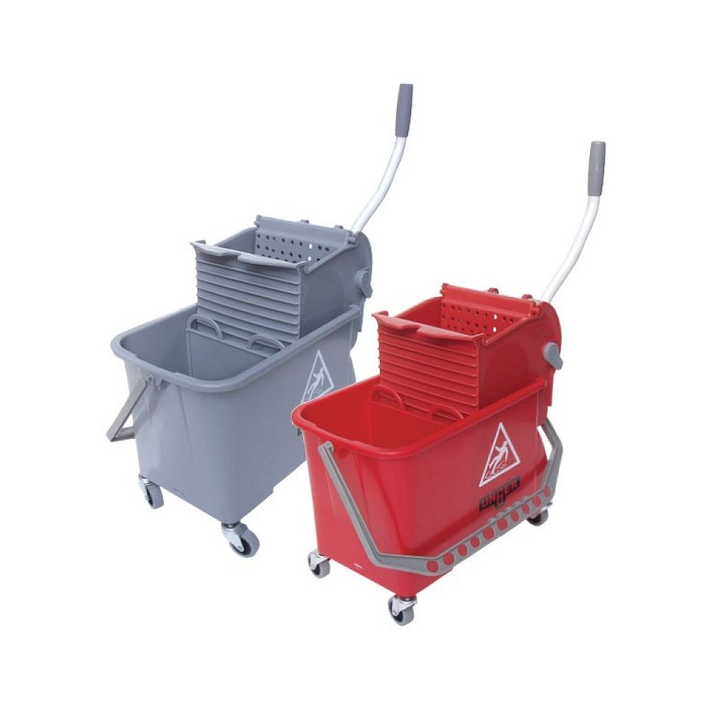 Тележка уборочная SmartColor Combo мини с корзиной 15 л, цв.красный