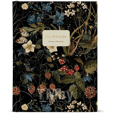 Тетрадь "Flora. Лесные ягоды", A5, 80 листов, клетка, черный