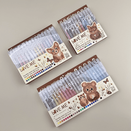 Набор ручек акриловых "Love me", шариковые, 1 мм., 36 штук - 6