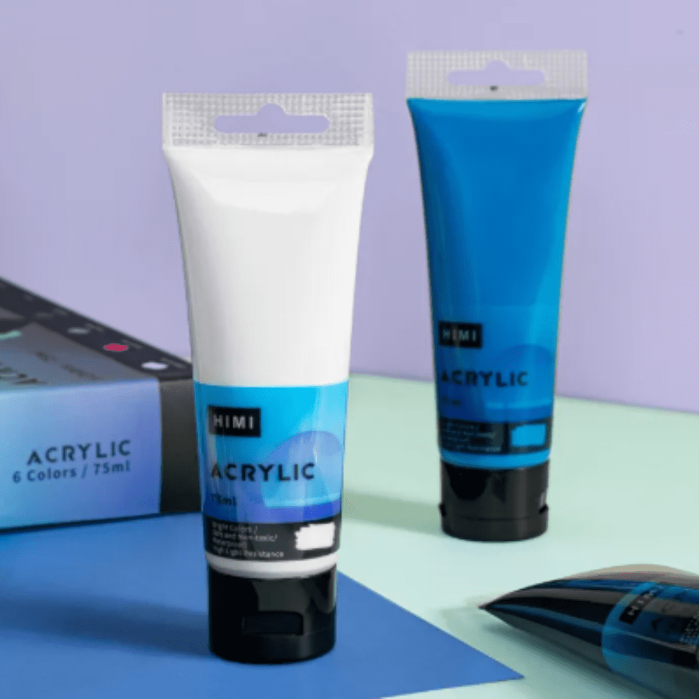 Набор акриловых красок "Himi", 6 цветов, 75 мл - 5