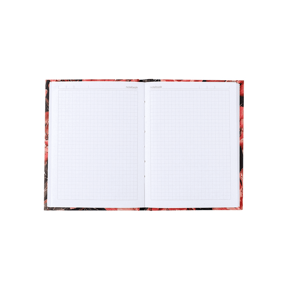 Блокнот "Flora. Pink Blossom", A6, 80 листов, клетка, черный, розовый - 4