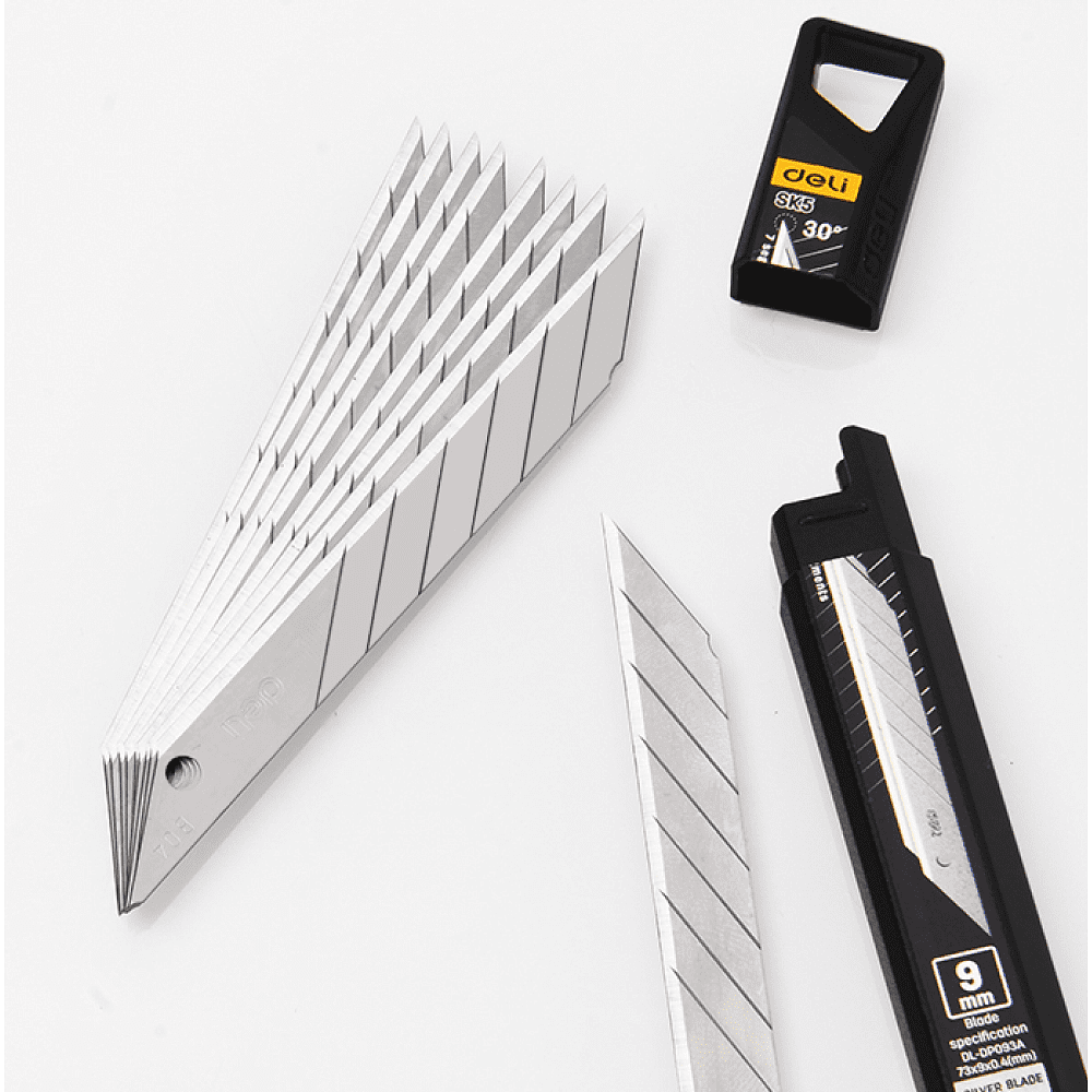 Лезвие для строительного ножа Deli EDL-DP093A, 9 мм, 10 шт. - 5